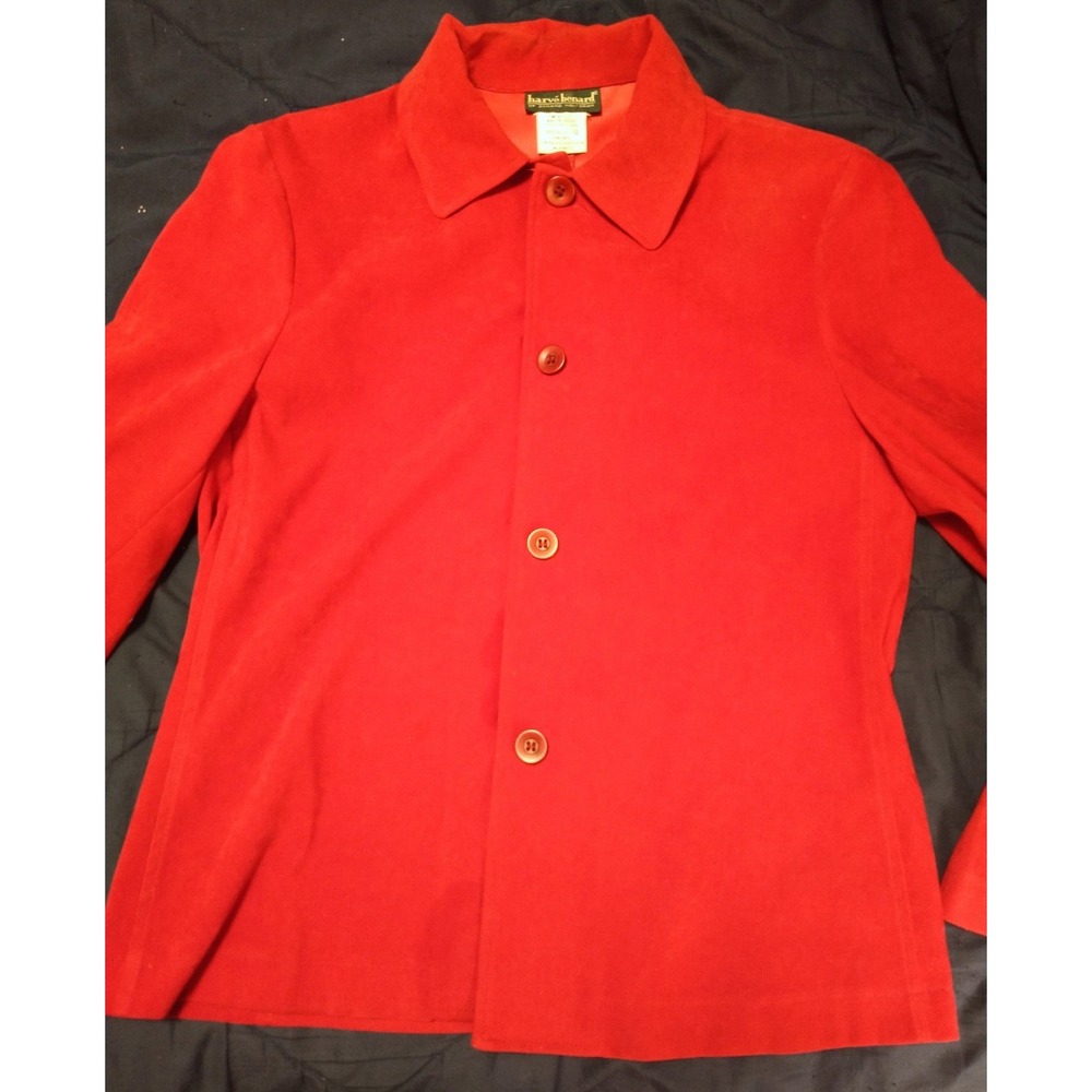 Vintage Harve Benard Red Satin Blazer Jacket Women's Size 10 Classic 90s Career - Picture 12 of 15